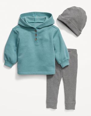 Old Navy Pullover Hoodie, Leggings and Beanie Set for Baby blue