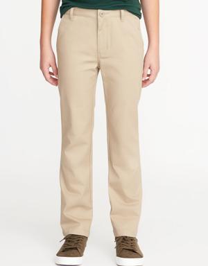 Straight Built-In Flex Uniform Pants For Boys beige