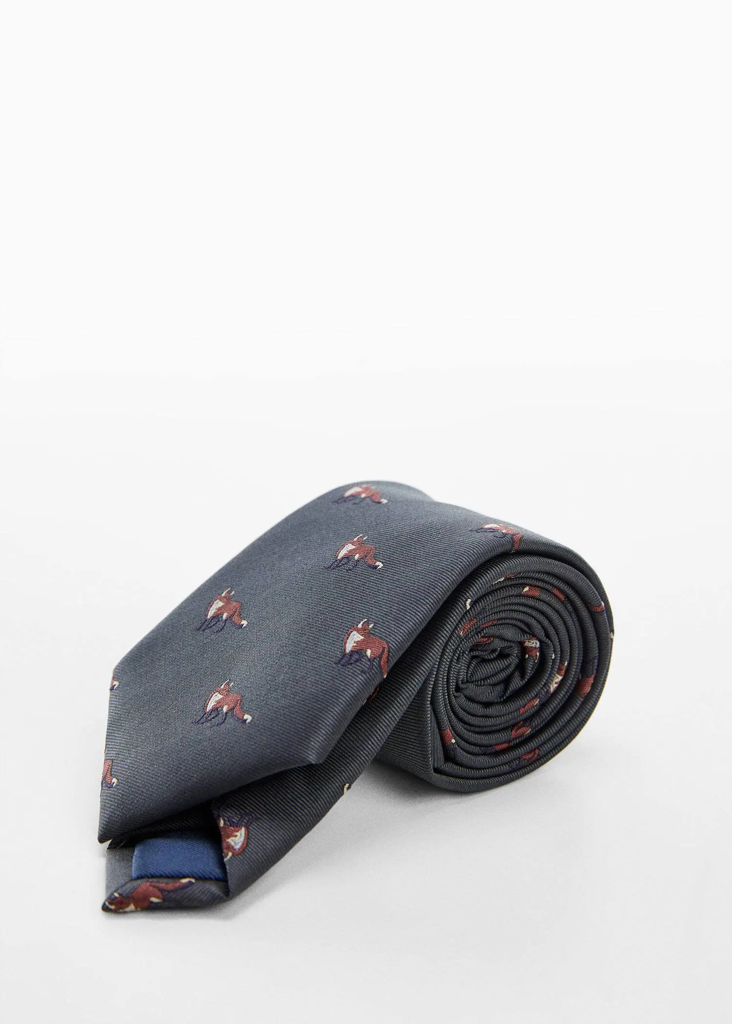 Mango Cravată cu imprimeu animale. 2