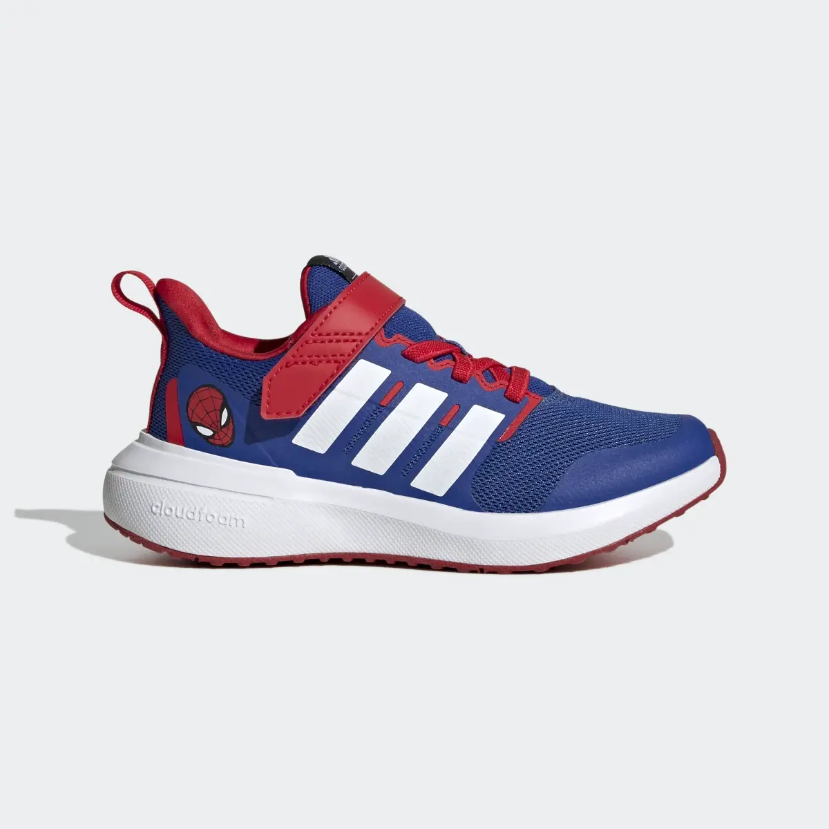 Adidas x Marvel FortaRun Spider-Man 2.0 Cloudfoam Sport Lace Top Strap Shoes. 2