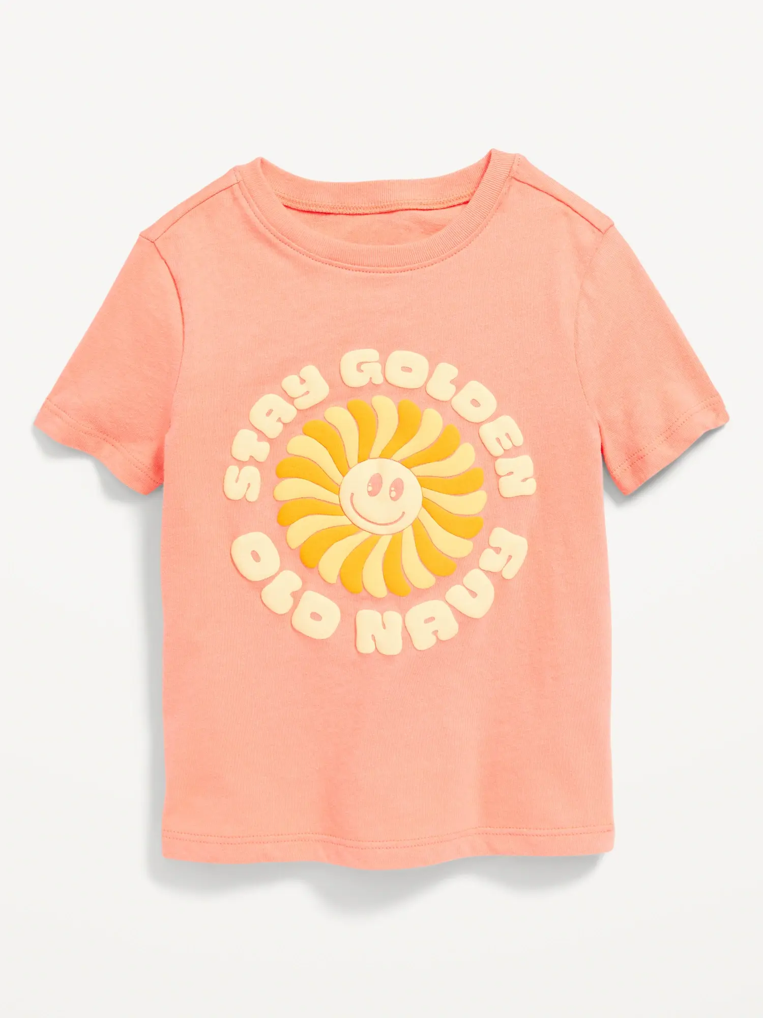 Old Navy Unisex Short-Sleeve Printed Logo T-Shirt for Toddler pink. 1