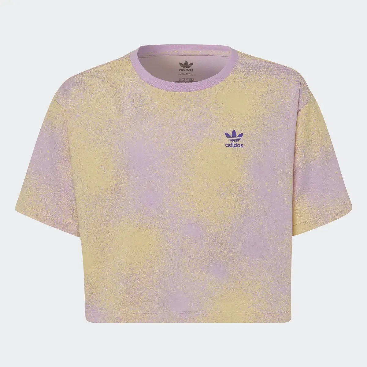 Adidas Graphic Print Cropped Tee. 1