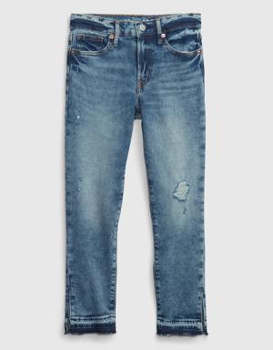 Kids High Rise Vintage Slim Jeans with Washwell blue