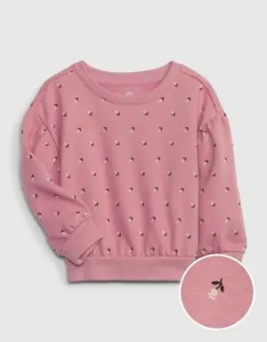 Gap Toddler Floral Sweatshirt pink