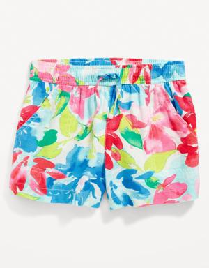 Linen-Blend Drawstring Shorts for Girls multi