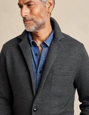 Milano Wool-Blend Sweater Blazer gray