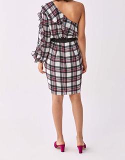 Navy & Red Tartan Cocktail Dress