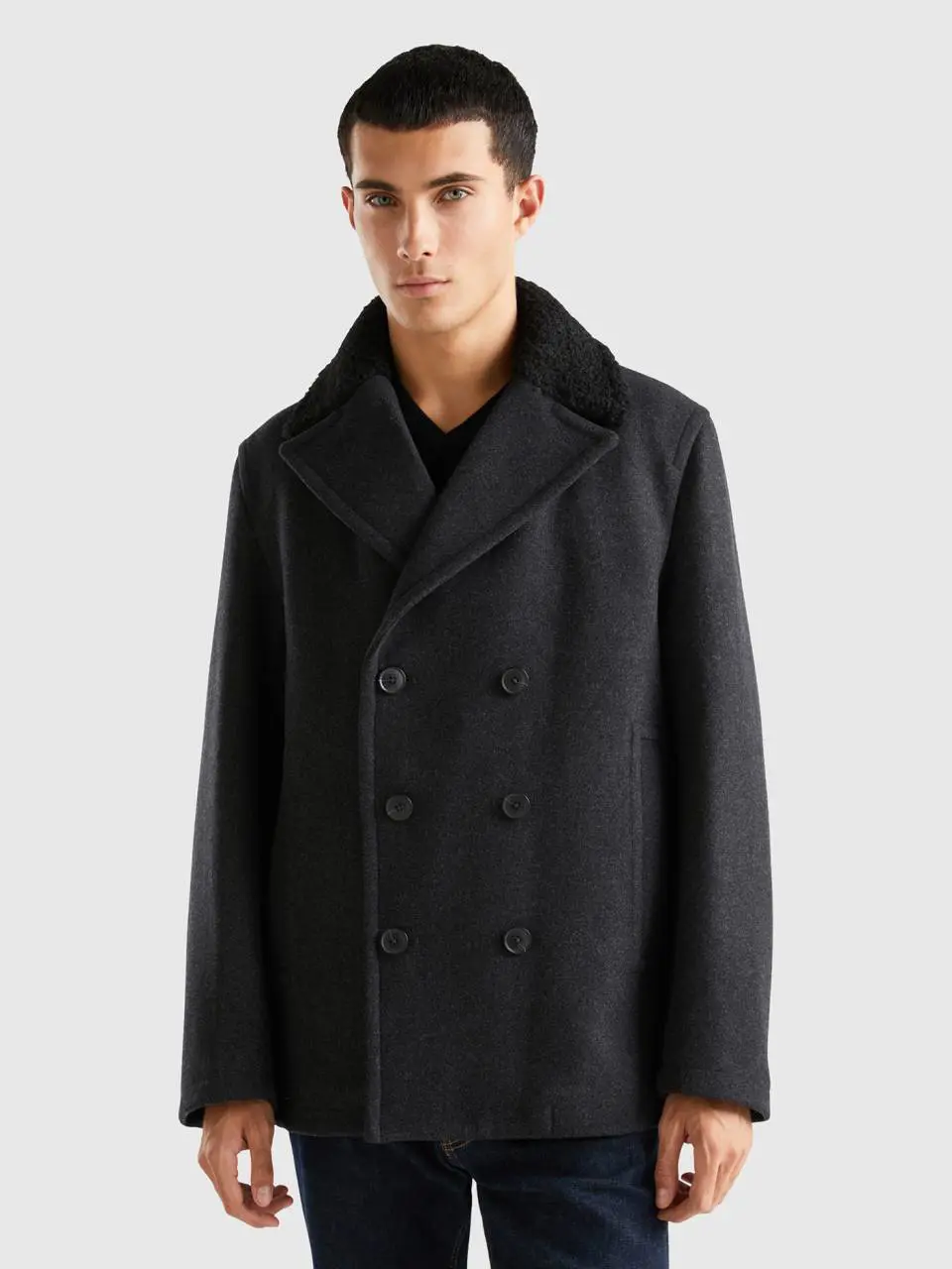 Benetton short double-breasted coat. 1