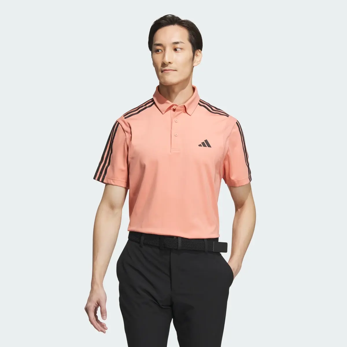 Adidas HEAT.RDY 3-Stripe Short Sleeve Polo Shirt. 2