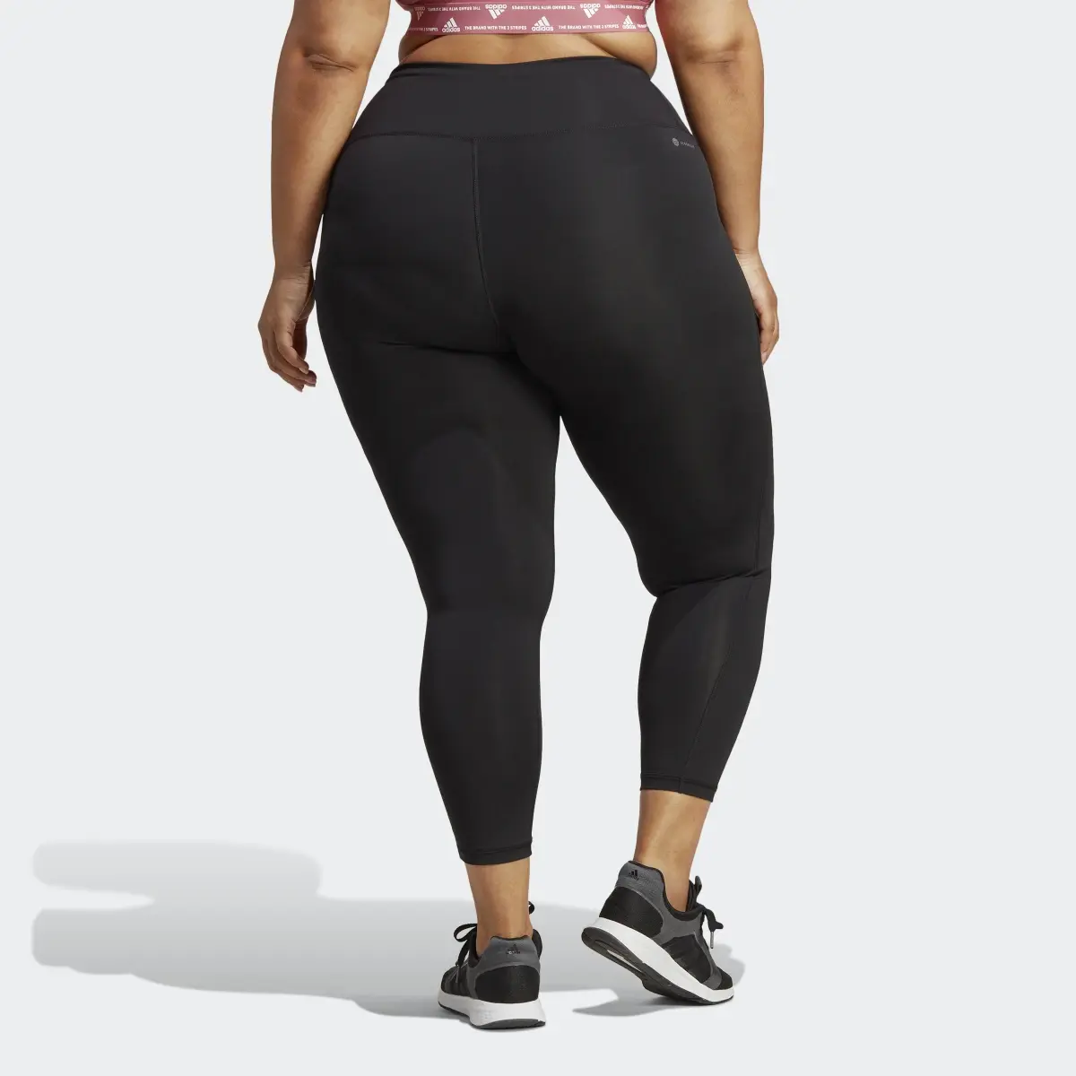 Adidas Optime Stash Pocket Training 7/8 Leggings (Plus Size). 2