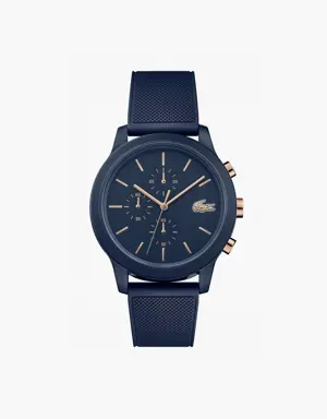 Gents Lacoste.12.12 Watch With Navy Silicone Petit Piqué Strap