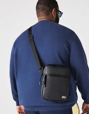 Lacoste Men's Medium LCST Zippered Petit Piqué Crossover Bag