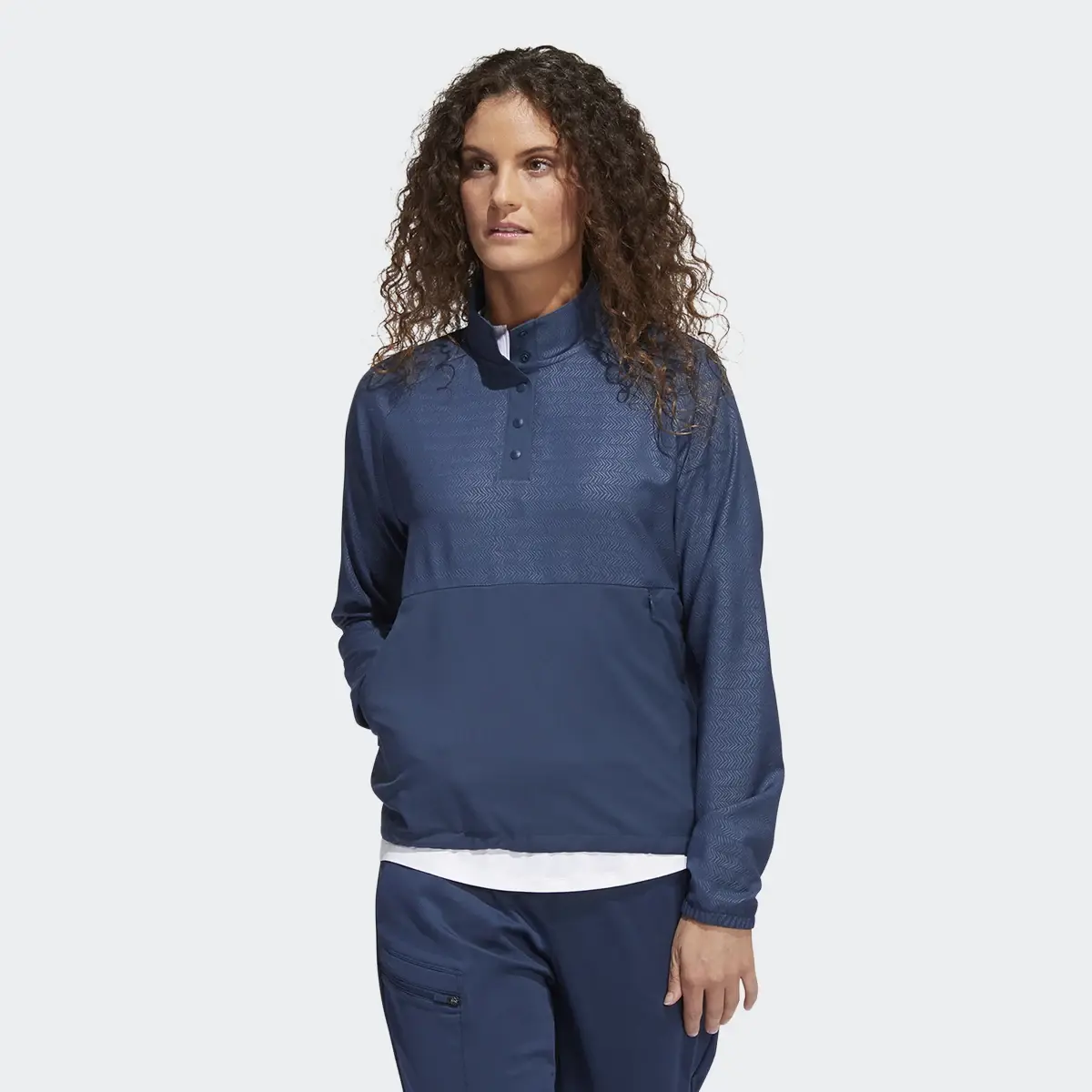 Adidas Embossed 1/4-Snap Pullover. 2