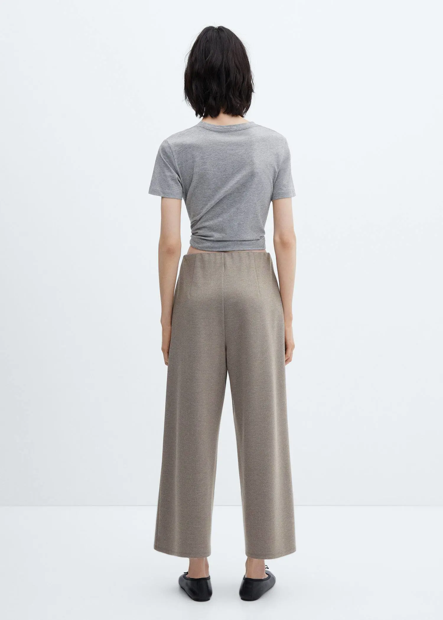 Mango Knitted culotte trousers. 3