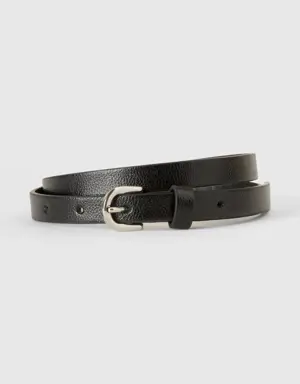 metal look belt