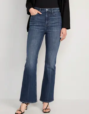 Higher High-Waisted Flare Jeans for Women blue
