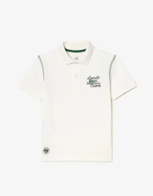 Kids’ Lacoste Sport Roland Garros Edition Organic Cotton Polo Shirt