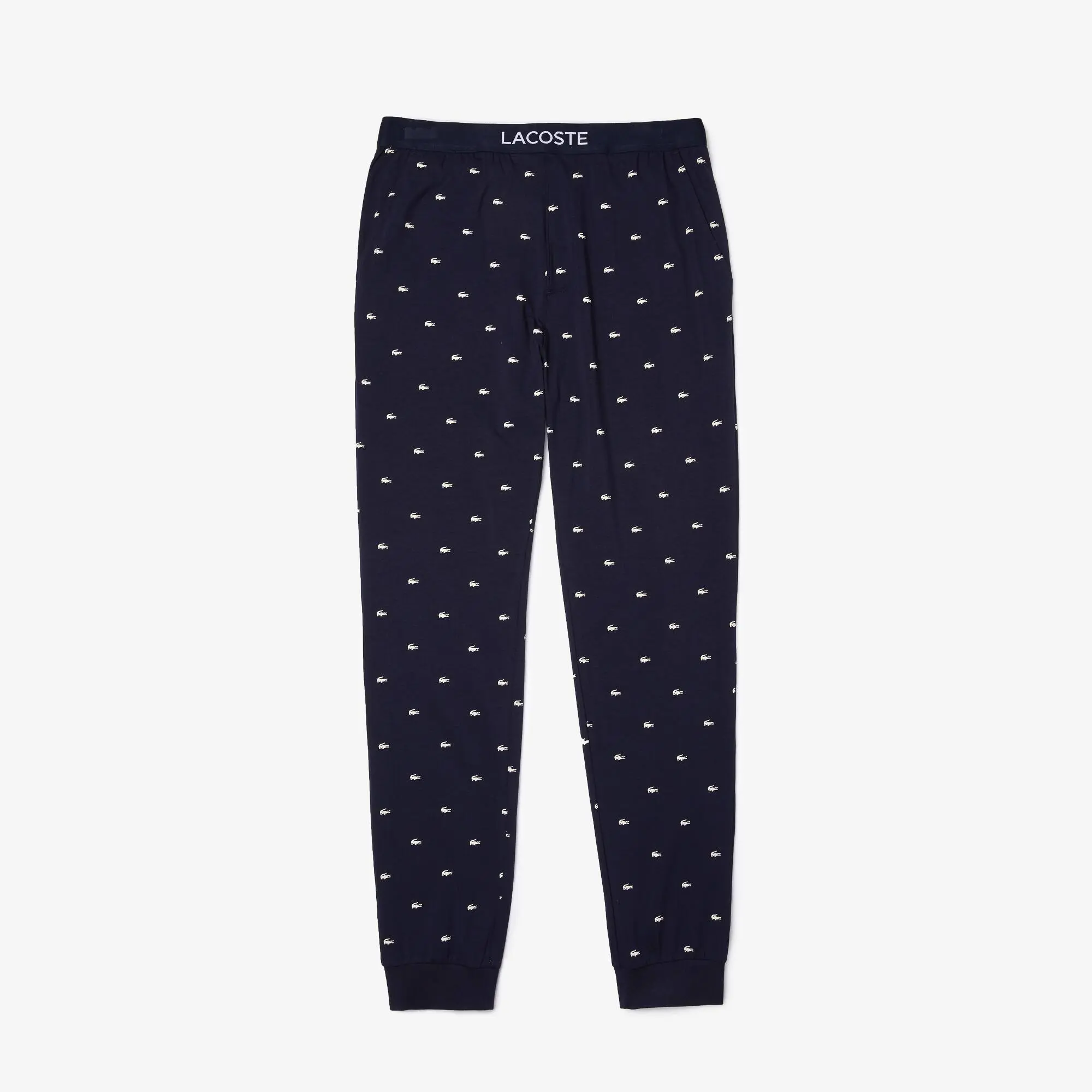 Lacoste Pantalon de pyjama en coton stretch à motif crocodiles. 2