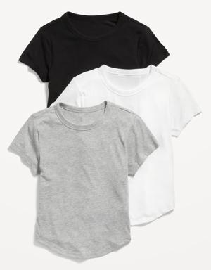 UltraLite Cropped Rib-Knit T-Shirt 3-Pack for Women multi