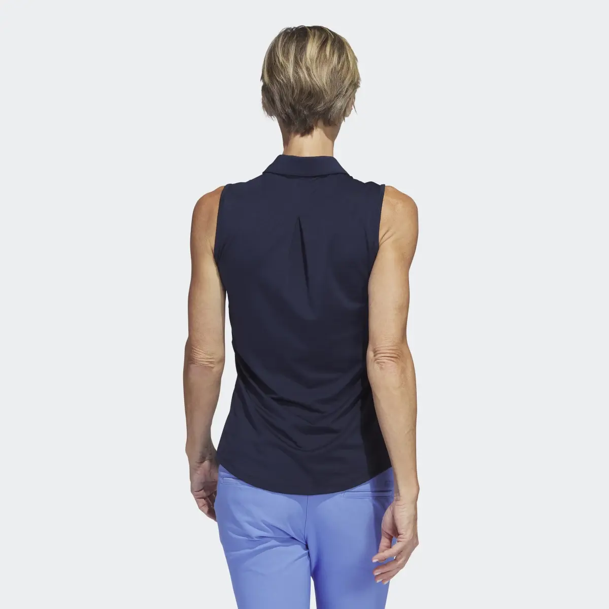 Adidas Ultimate365 Solid Sleeveless Polo Shirt. 3