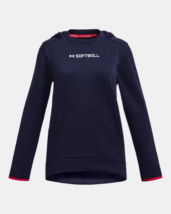 Under Armour Girls' Armour Fleece® Softball Hoodie. 1