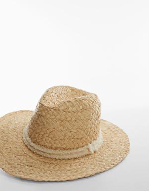Chapeau ruban contrastant