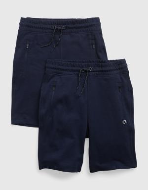Gap Fit Kids Fit Tech Shorts (2-Pack) blue