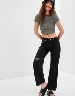 PROJECT GAP Low Rise Baggy Jeans with Washwell black