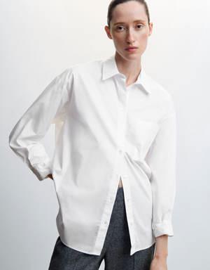 Mango Oversize cotton shirt