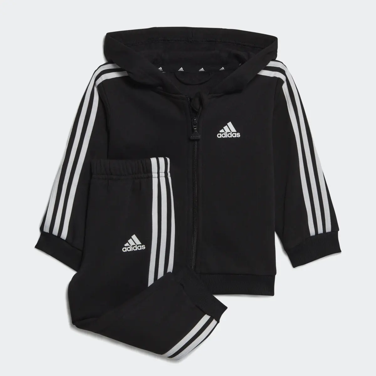Adidas Essentials Full-Zip Hooded Jogger Set. 1