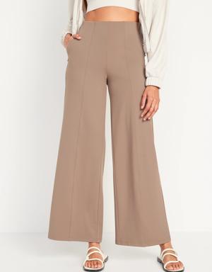 Old Navy High-Waisted PowerSoft Wide-Leg Pants brown