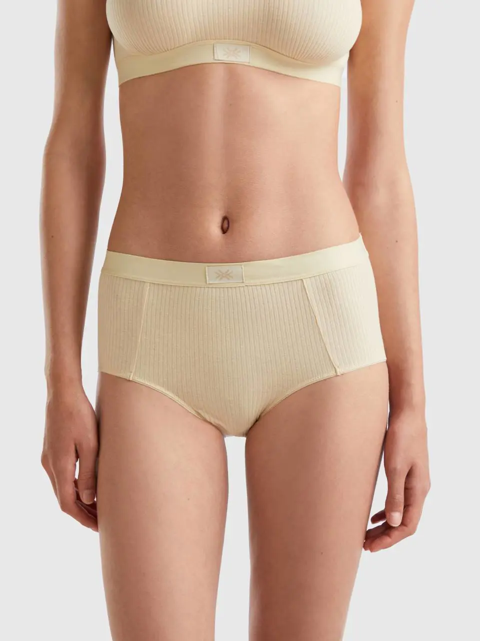 Benetton ribbed high-rise briefs. 1