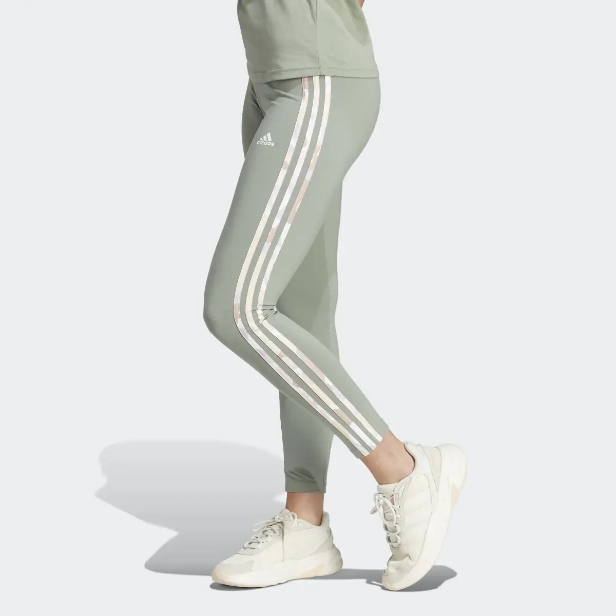 Adidas Essentials 3-Stripes High-Waisted Single Jersey Leggings. 1