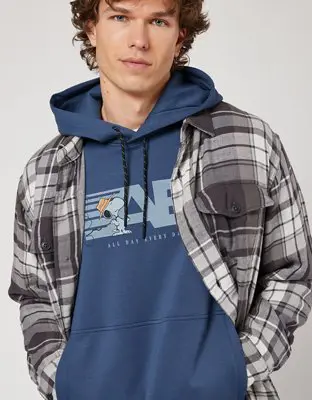 American Eagle 24/7 Snoopy Graphic Hoodie. 1