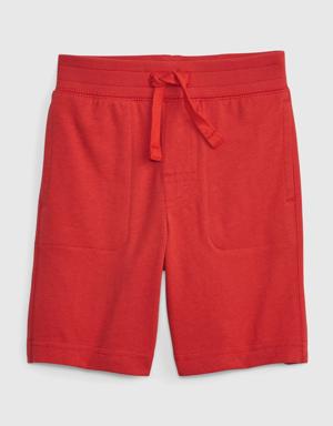 Toddler 100% Organic Cotton Mix and Match Pull-On Shorts red