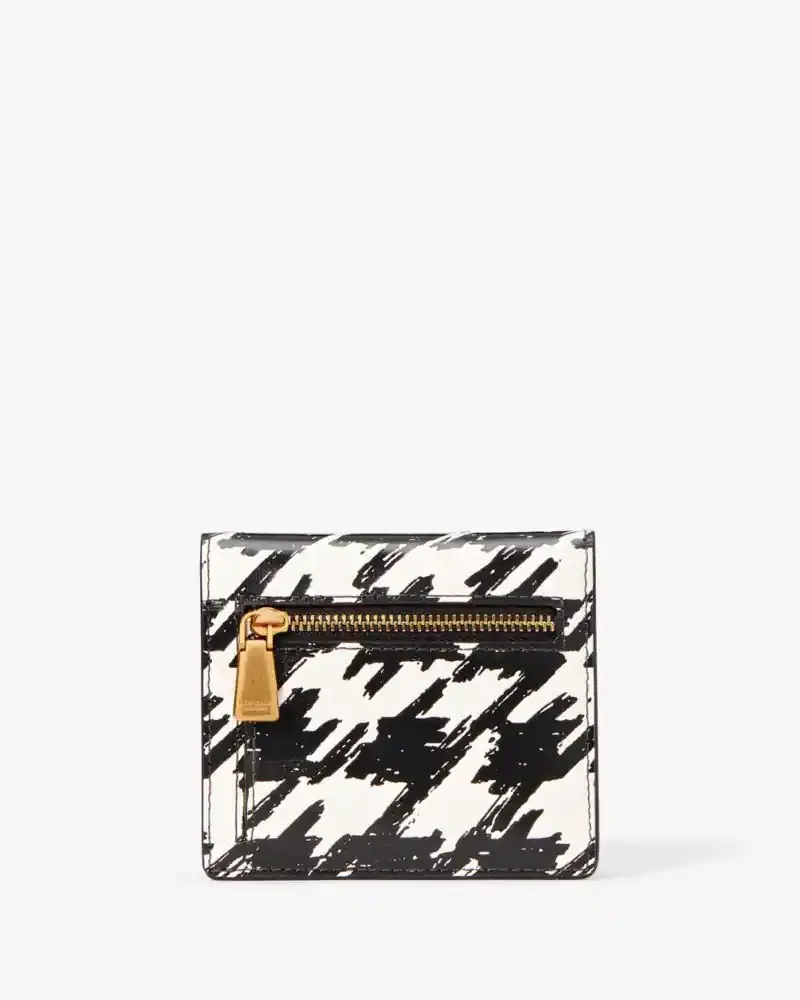 Kate Spade Morgan Painterly Houndstooth Small Bifold Wallet. 3