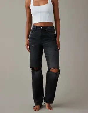 Strigid Ripped Super High-Waisted Baggy Straight Jean
