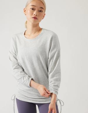 Lombard Ruched Sweatshirt gray