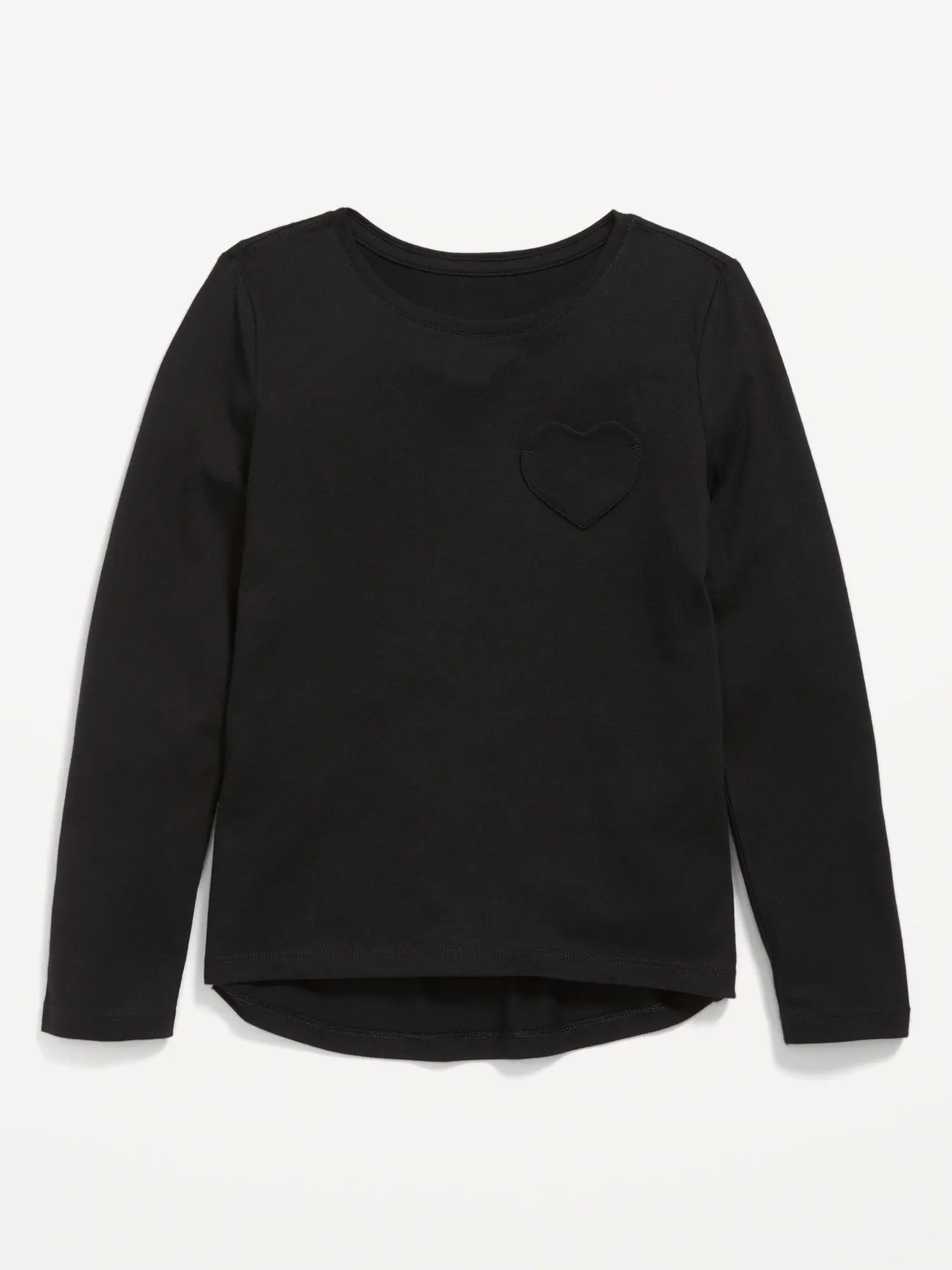 Old Navy Softest Long-Sleeve T-Shirt for Girls black. 1