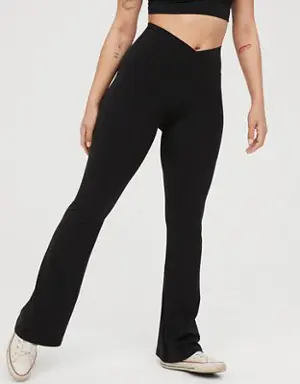 By Aerie Real Me High Waisted Crossover Flare Legging