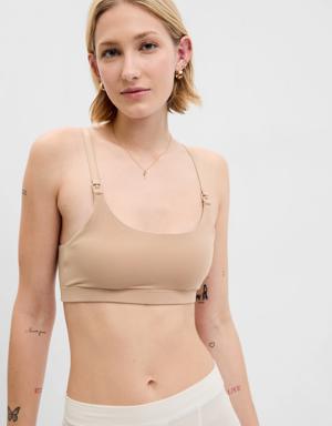 Maternity Seamless Scoop Nursing Bra beige