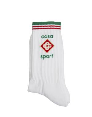 Beyaz Logolu Erkek Çorap