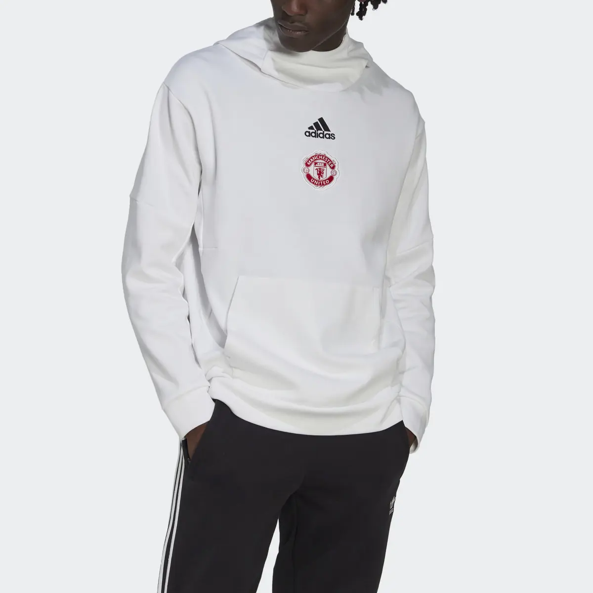 Adidas Sweat-shirt à capuche Manchester United Travel. 1