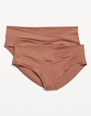 Old Navy Maternity Low-Rise No-Show Bikini Underwear beige