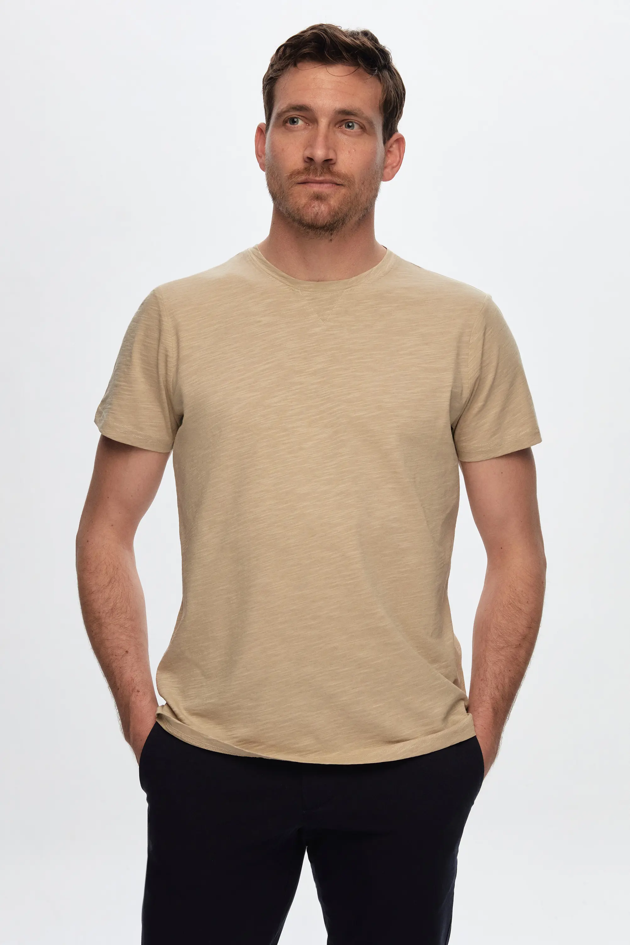 Damat Tween Damat Bej %100 Pamuk T-Shirt. 3