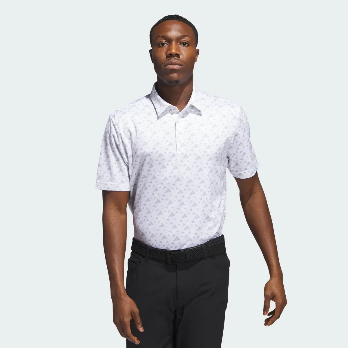 Adidas Core Allover Print Polo Shirt. 2