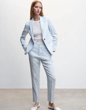 100% linen suit blazer