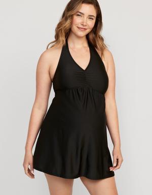 Old Navy Maternity Halter Swim Dress black