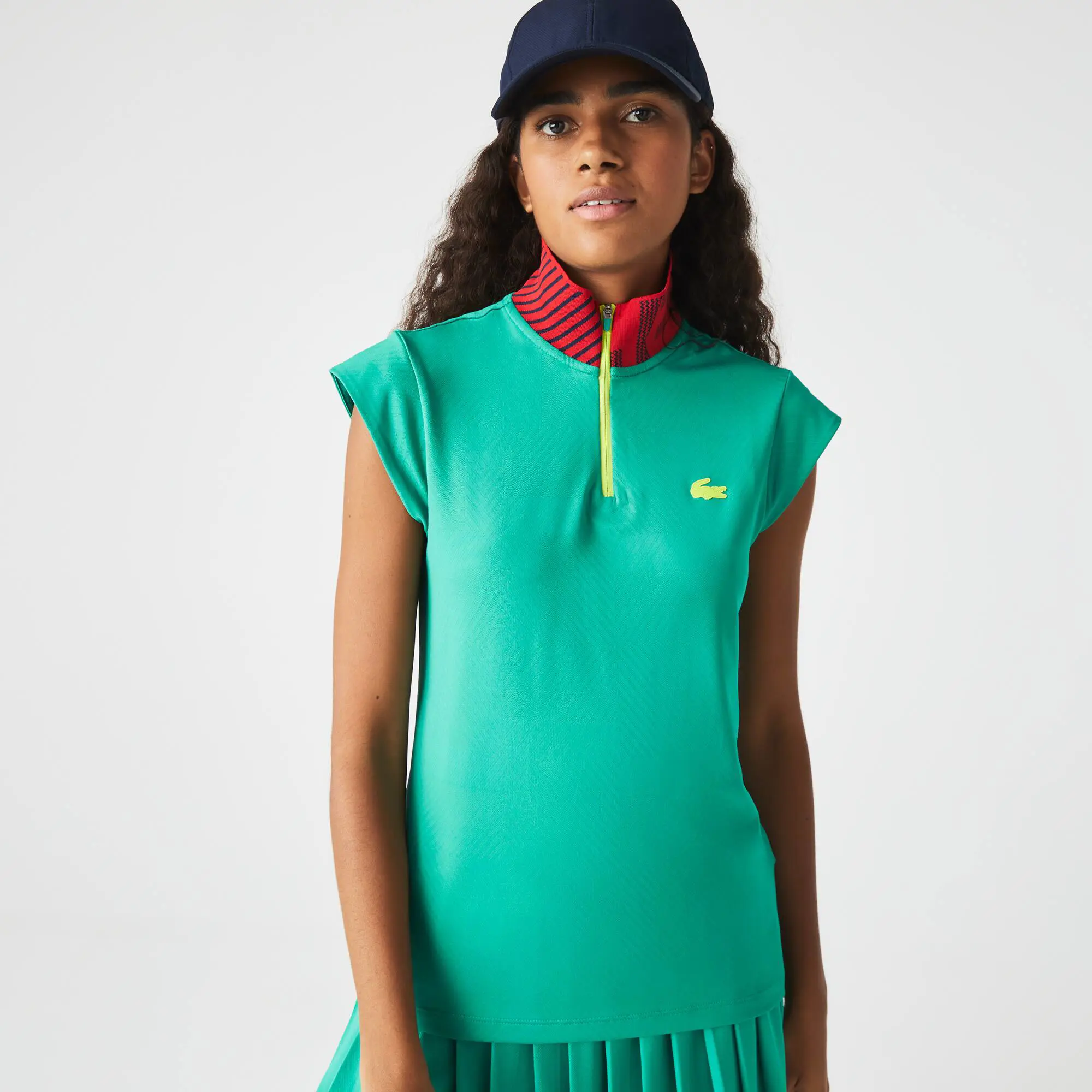 Lacoste Women's Lacoste SPORT Zip High Neck Tennis Polo. 1