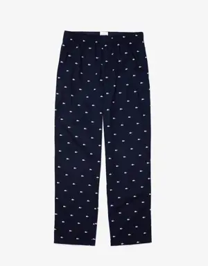 Men's Crocodile Design Cotton Poplin Pyjamas Trousers